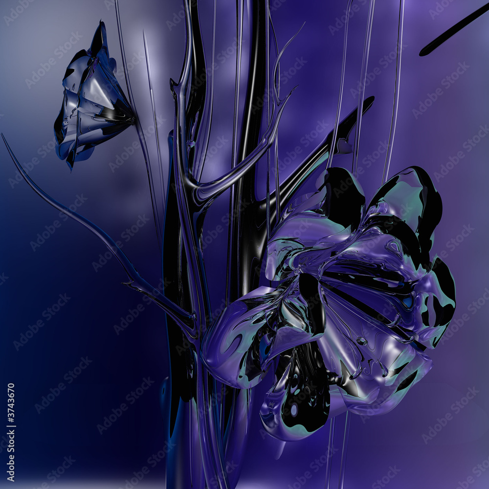 3d glass flowers