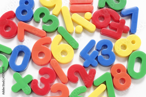 Close Up of Plastic Numbers photo