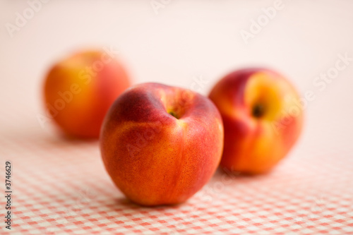 Peaches on table
