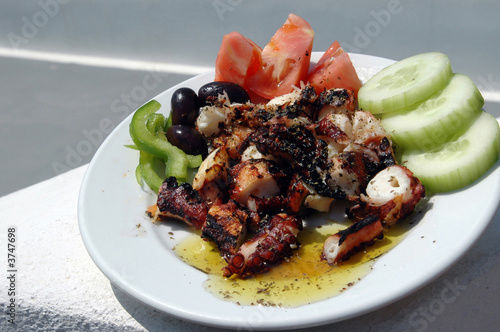 fresh grilled octopus greek islands