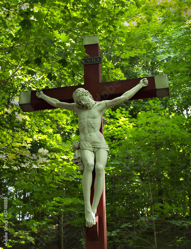 Jesus and the Crucifixion Statue