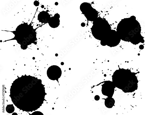 4 Black Splats