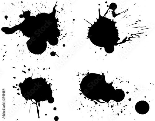 4 Black Splats