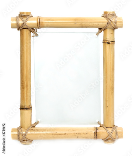 bamboo frame with blank glass board center