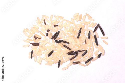some of white and wild rice