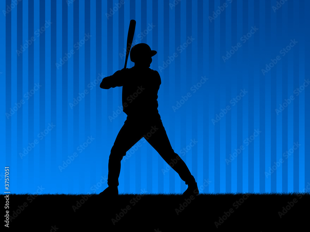 baseball player background blue