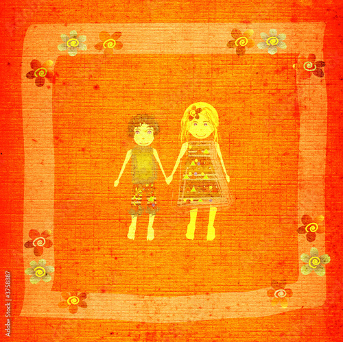 grunge illustration, childr...
