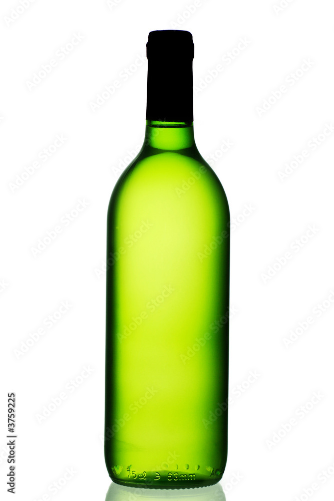 unopened bottle of white wine, waiting to be tasted unopened bottle of white wine, waiting to be tasted