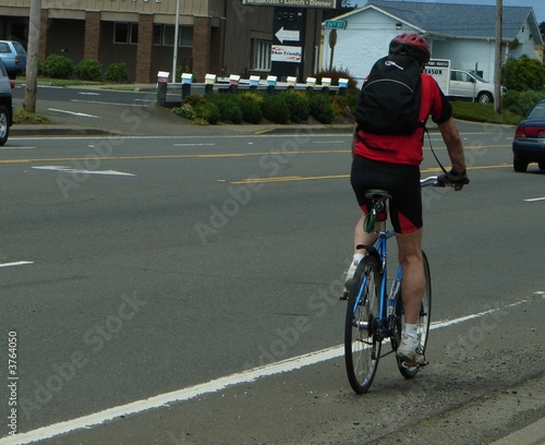 Cyclist in Red