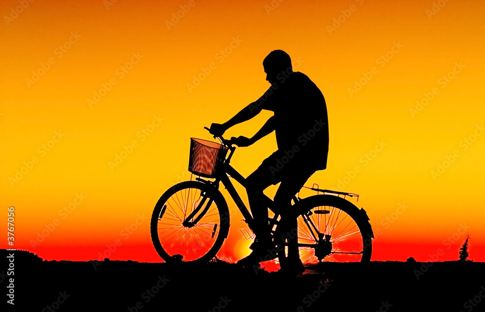 Fototapeta premium Biker silhouette
