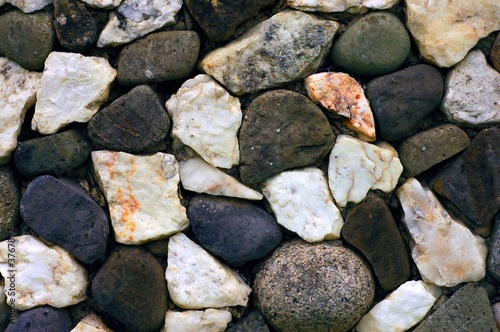 stone wall with black and white stones background