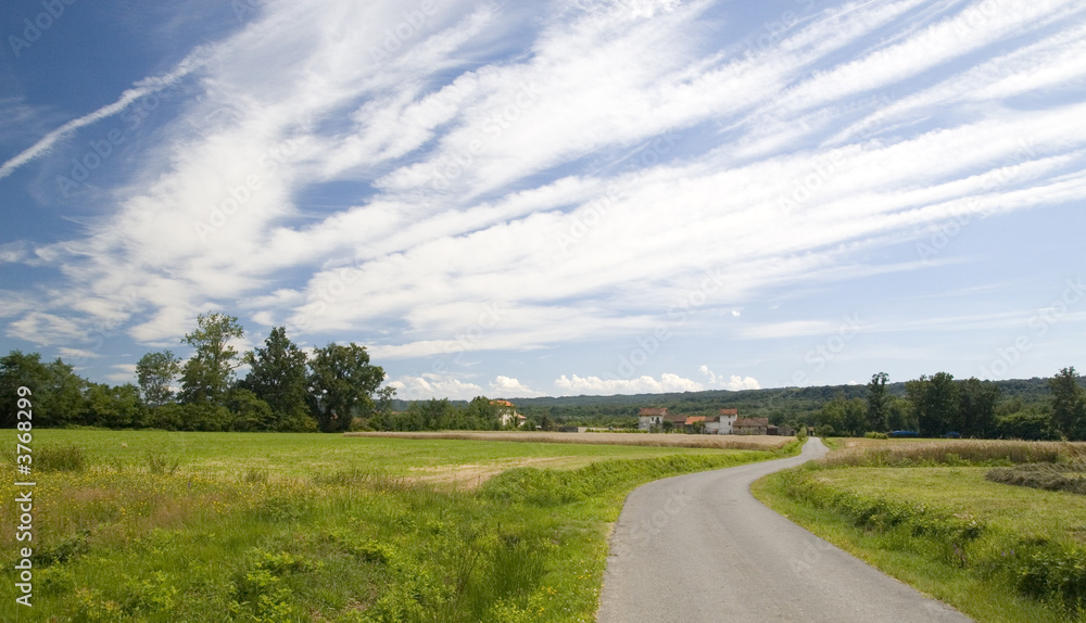 The road in italian village