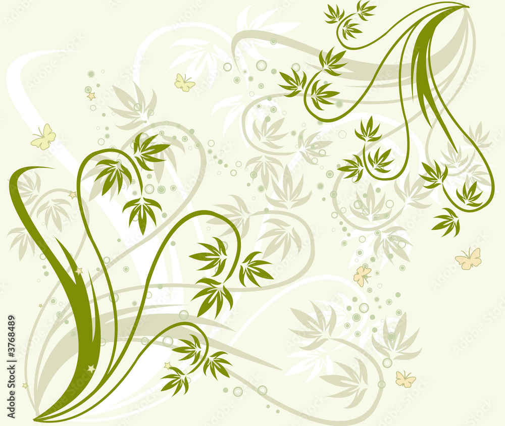 Abstract floral background - illustration Abstract floral background - illustration