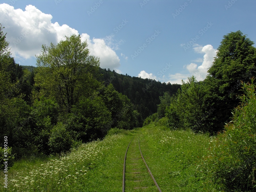 old and forgotten railway in mountains old and forgotten railway in mountains