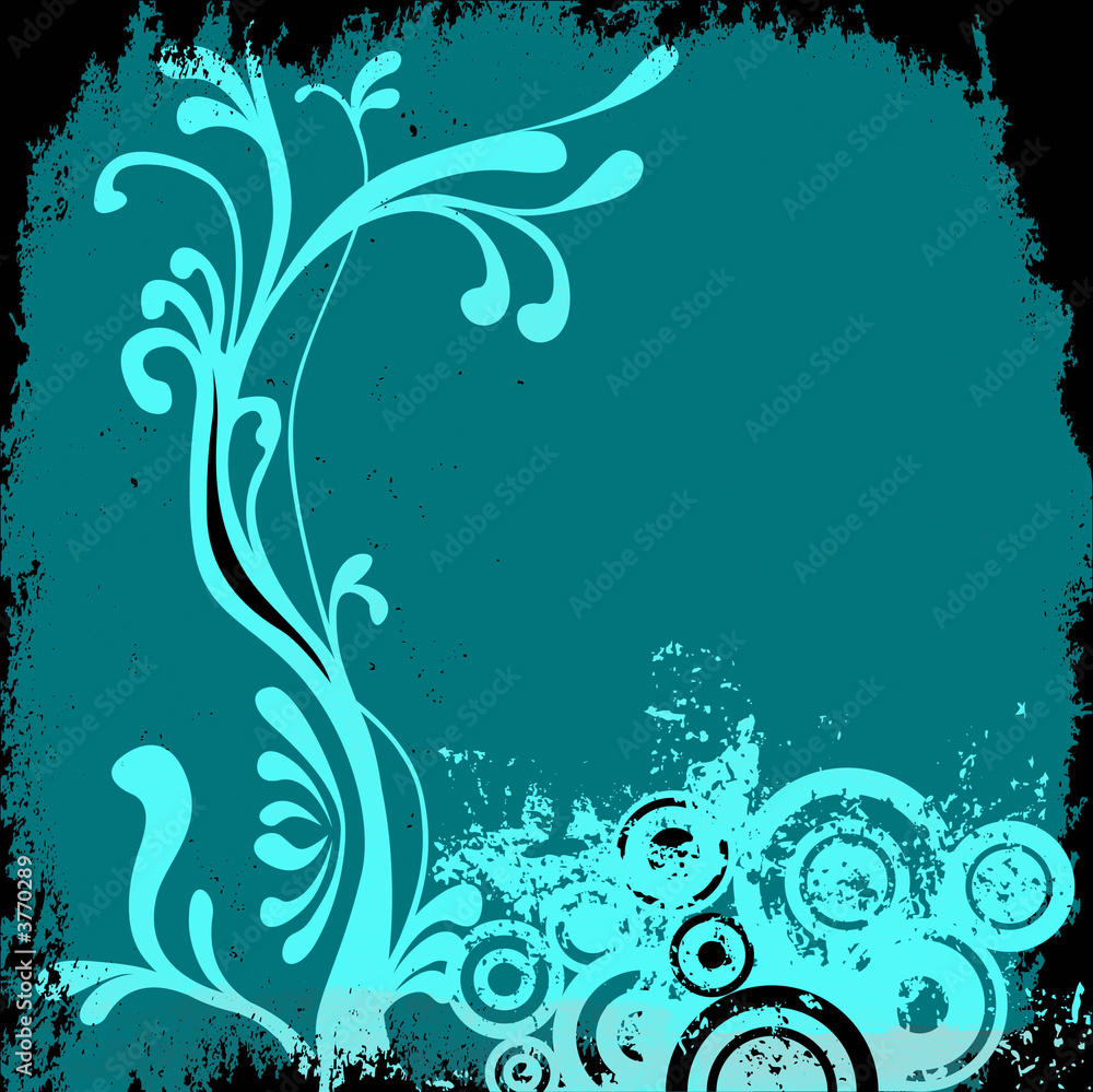 floral background with circles, abstract design floral background with circles, abstract design