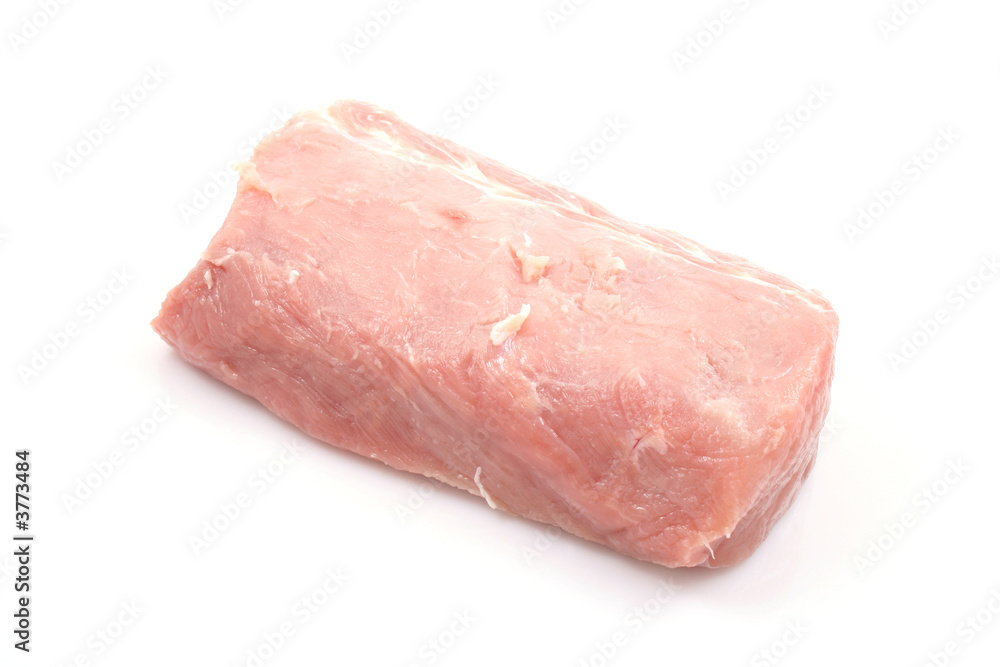boneless pork meat isolated on white boneless pork meat isolated on white