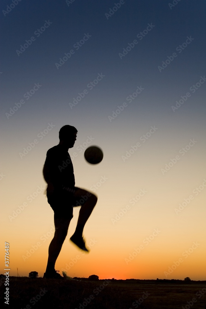 football at sunset football at sunset