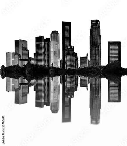 cityscape - silhouettes of skyscrapers