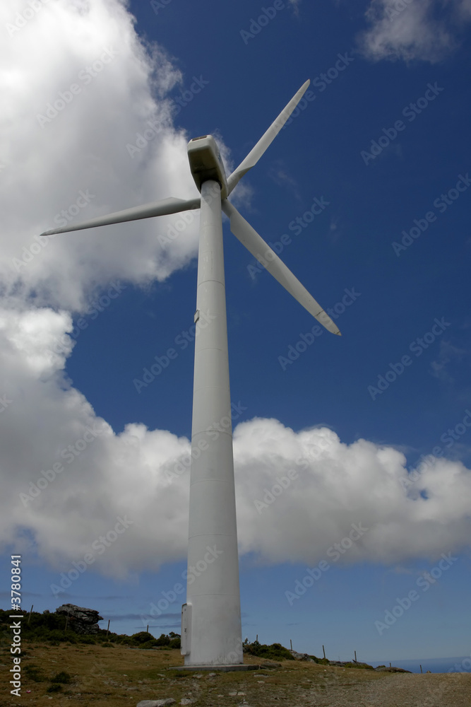 Wind turbines farm in the top of the mountain Wind turbines farm in the top of the mountain