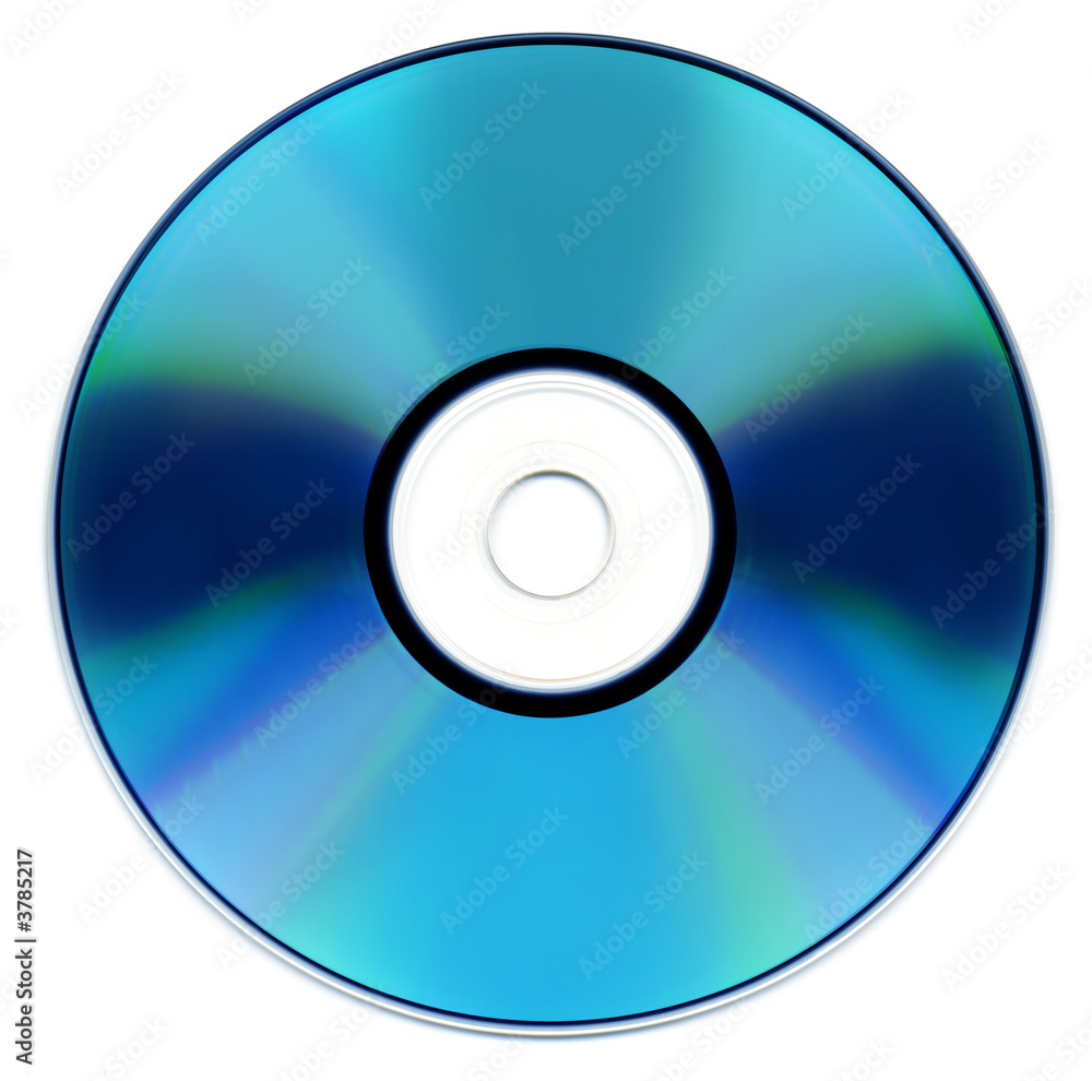 Blue ray disc isolated on white background Blue ray disc isolated on white background