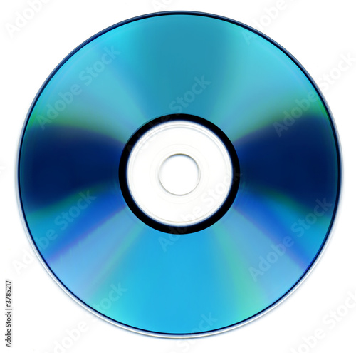 Blue ray disc isolated on white background