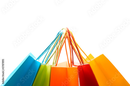 A shot of a bunch of colorful shopping bags
