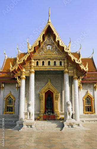 Buddhist temple of Wat Benjamabopith in Bangkok, Thailand.