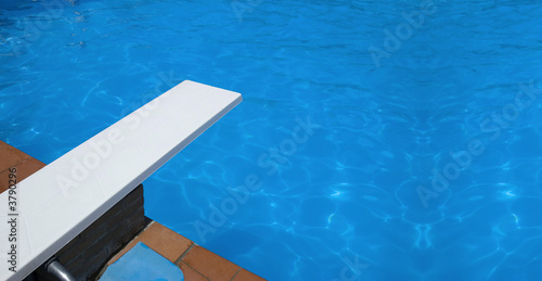 Swimming pool springboard photo