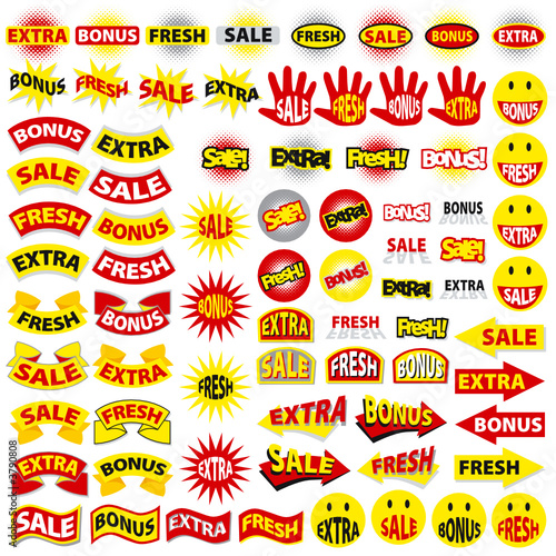 Stickers SALE FRESH BONUS EXTRA