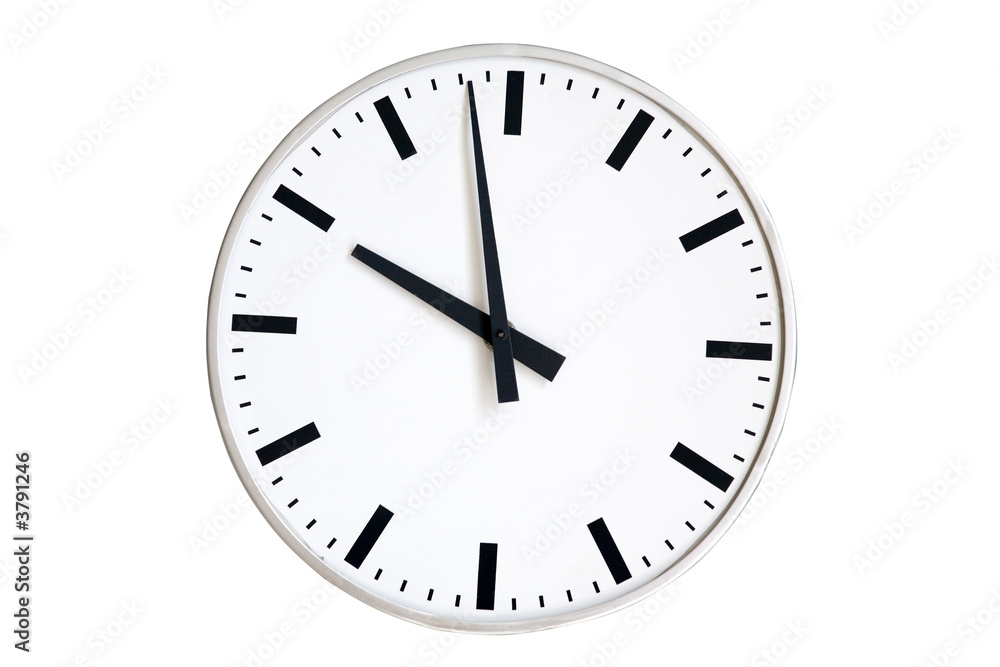 Clock isolated on a white background Clock isolated on a white background
