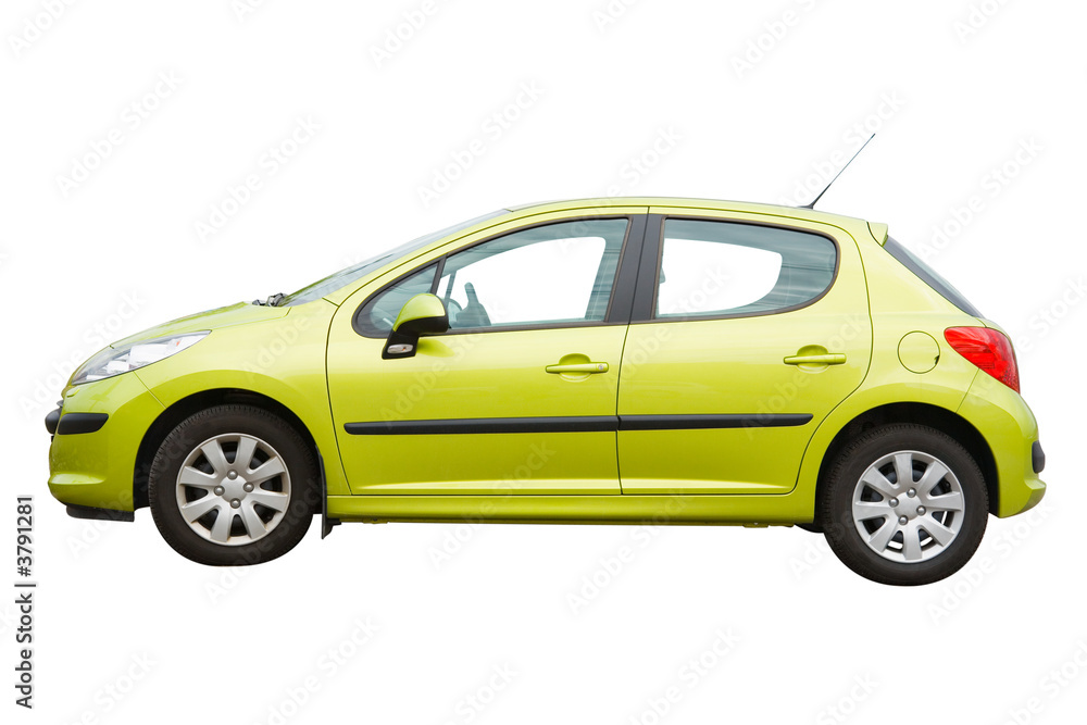 Hatchback car isolated on a white background