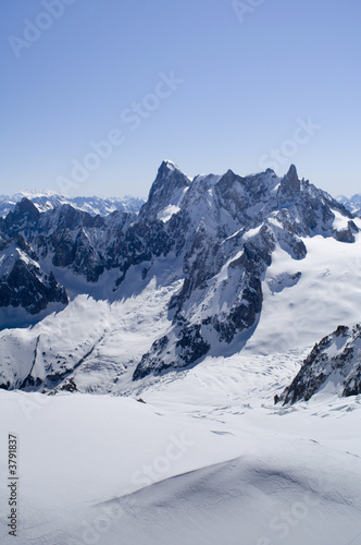 View of Mont Blanc mountain range from Aiguille Du Midi  © Stephen Meese
