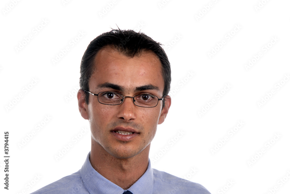 young business man portrait in white background young business man portrait in white background