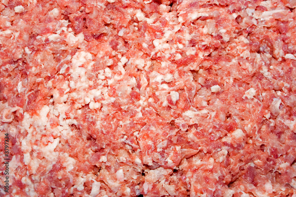 Texture of minced meat, fresh mince without condiments Texture of minced meat, fresh mince without condiments