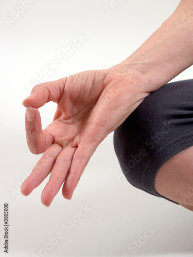 Mudra mit den Fingern