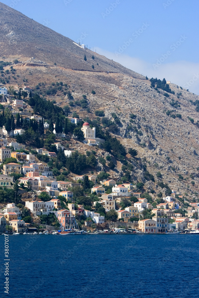 Partial view of Symi, Symi island, Greece