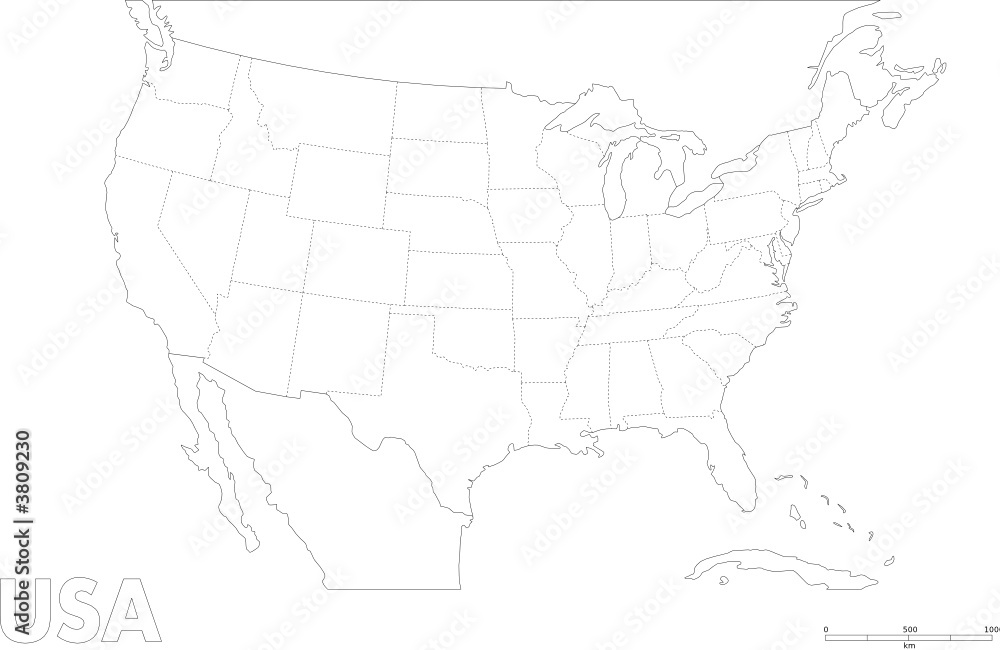 Fototapeta premium carte usa