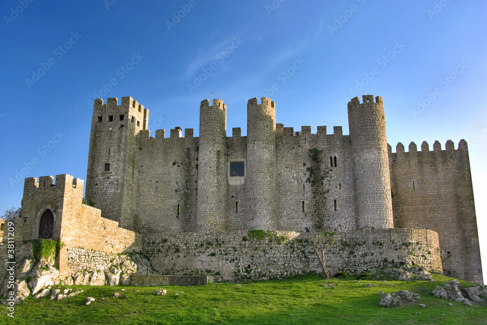 Beautiful famous castle of Óbidos in Portugal
