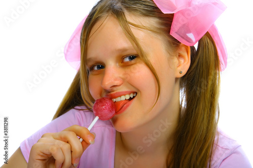 Obraz na plátně teenager with sugarplum