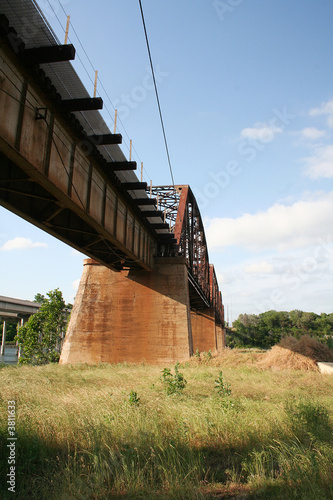 a look at the underside of a railroad tressel