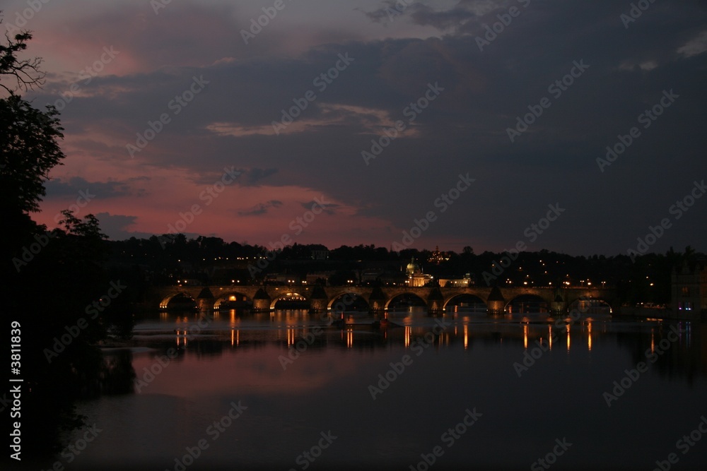 charles bridge twilight