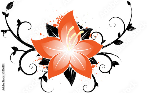 Floral grunge design