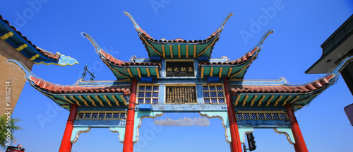 Gate to Chinatown in Los Angeles, California, USA