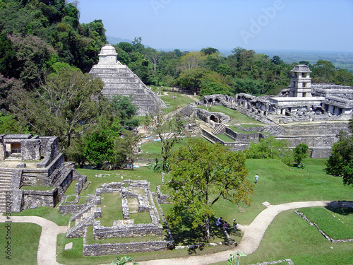 mexique palenque pyramide maya flores yucatan #3820080