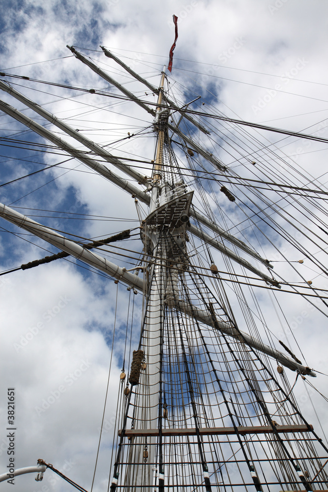Obraz premium Mast on Sailing Ship