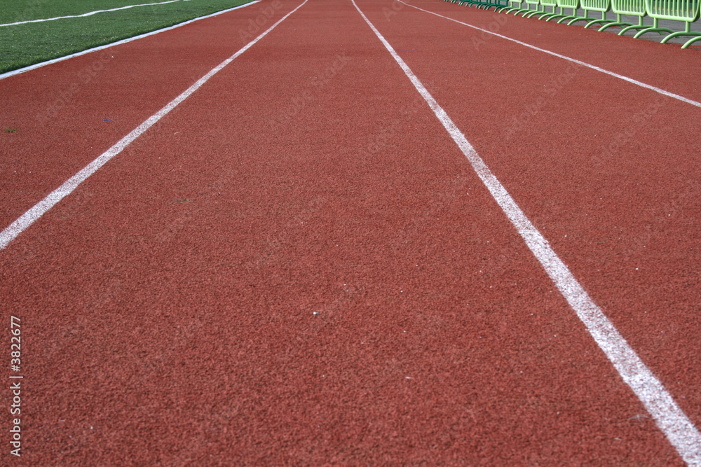 Racetrack in stadium