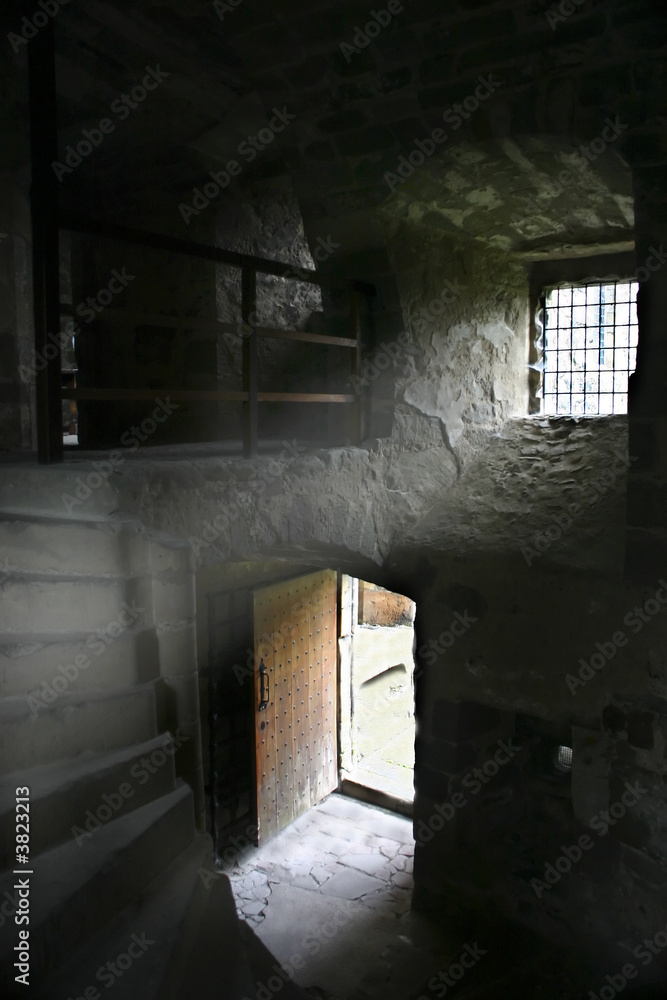 The interior of a medieval Scottish castle