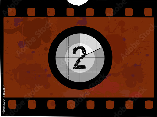 Filmstrip countdown - Number on 2