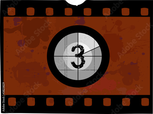 Filmstrip Countdown - Number on 3