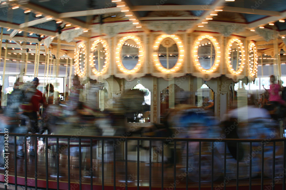 The blur of a merry-go-round